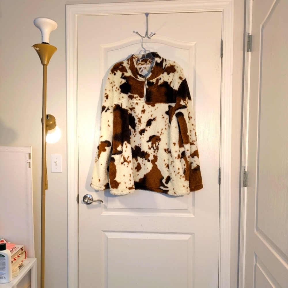 Cozy Brown and Cream Fleece Jacket